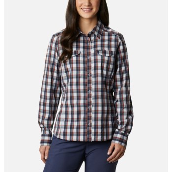 Columbia Overhemd Dames, Silver Ridge Lite Plaid Long Sleeve Grijs, 68EKQXHFY